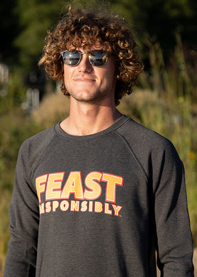 Feast Responsibly Unisex organic raglan sweatshirt