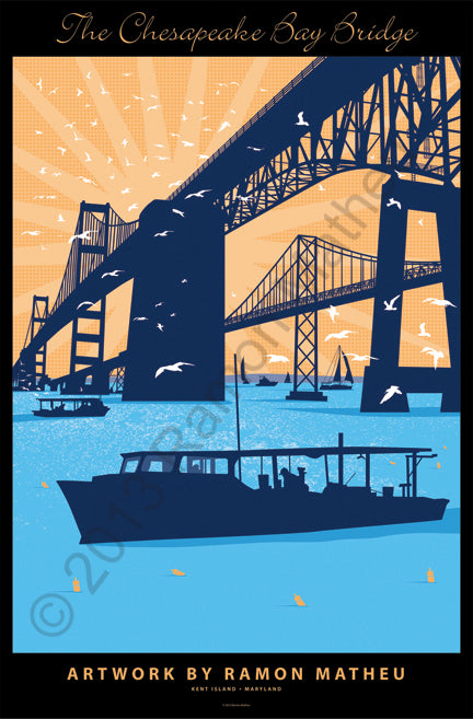 Ches. Bay Bridge with Watermen