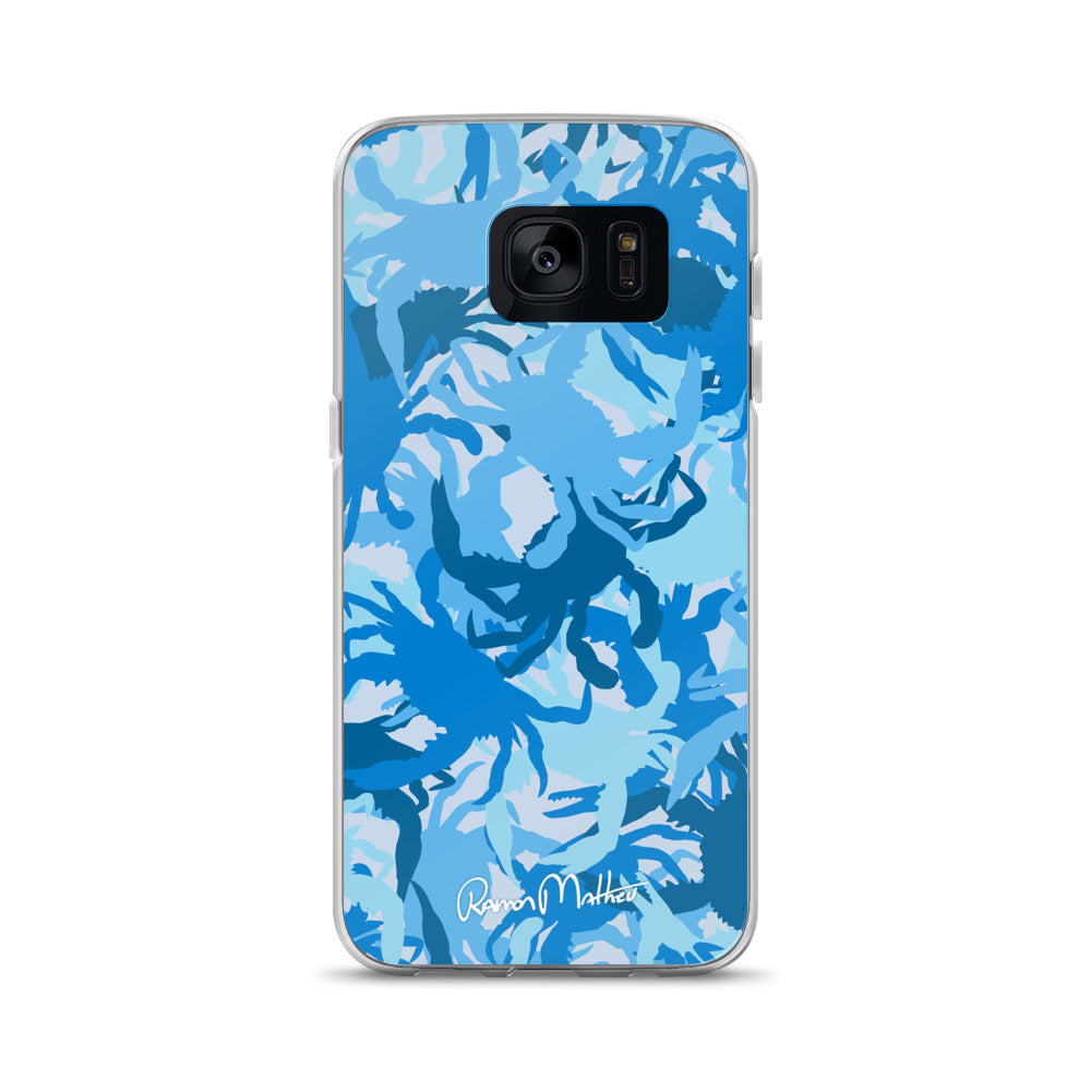 Blue Crab Camo Samsung Case
