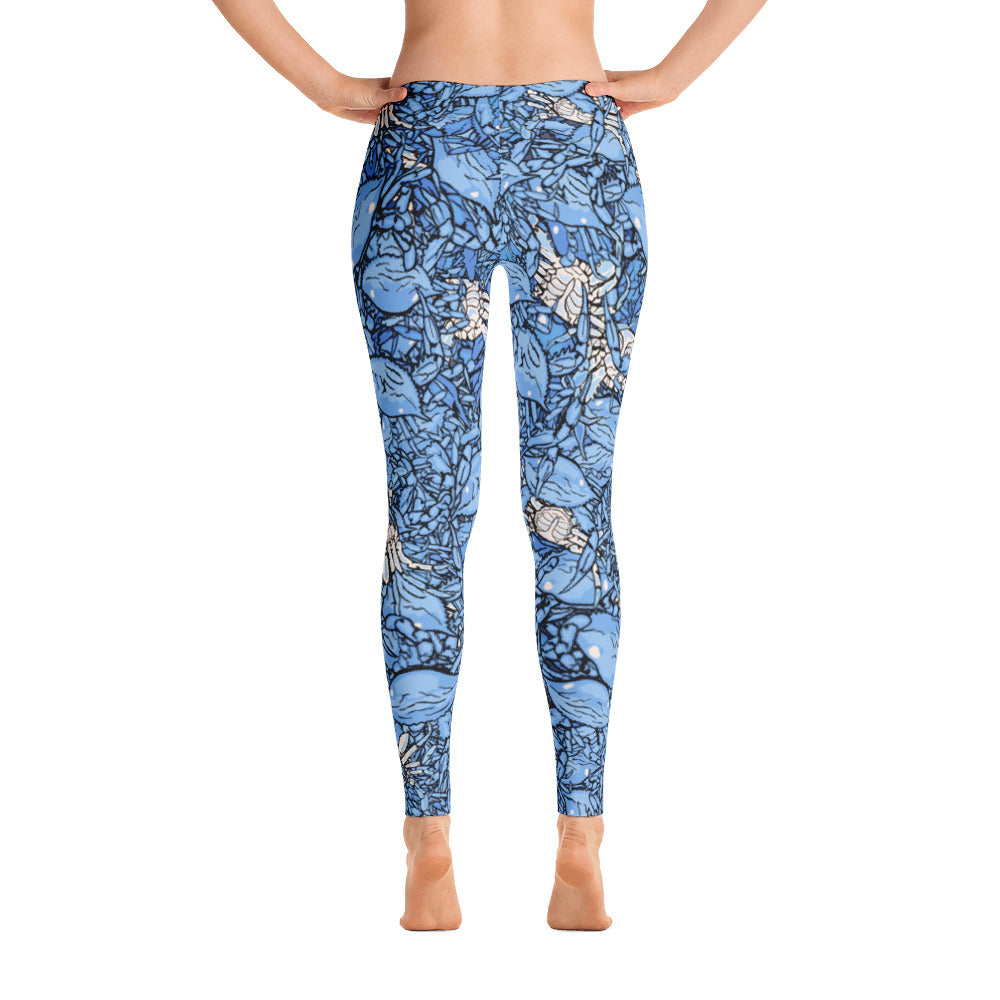 Live Crab Leggings in Blue