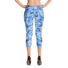 Blue Crab Camo Capri Leggings