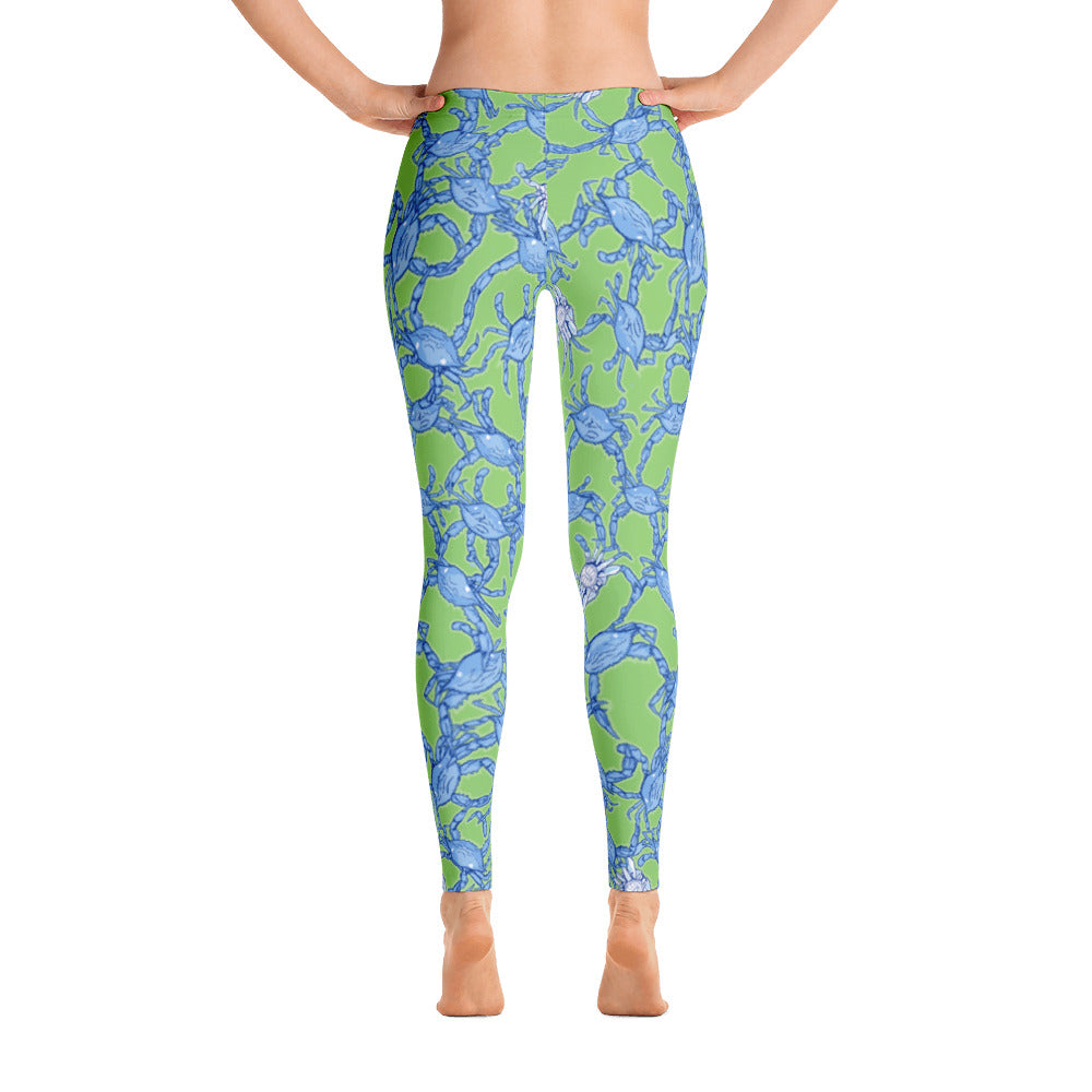Bushel of Crabs Leggings in Green