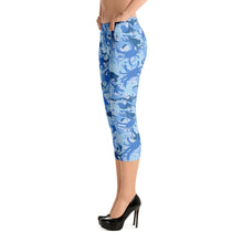 Blue Crab Camo Capri Leggings