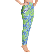 Bushel Of Crabs Yoga Leggings on Green