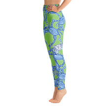 Bushel Of Crabs Yoga Leggings on Green