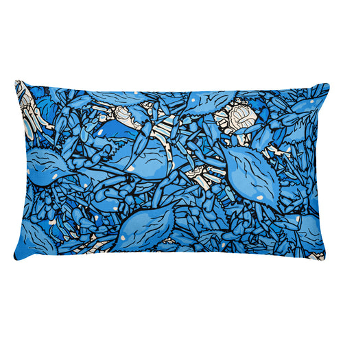 Live Crabs Rectangular Pillow