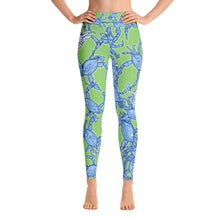 Bushel Of Crabs Yoga Leggings on Green