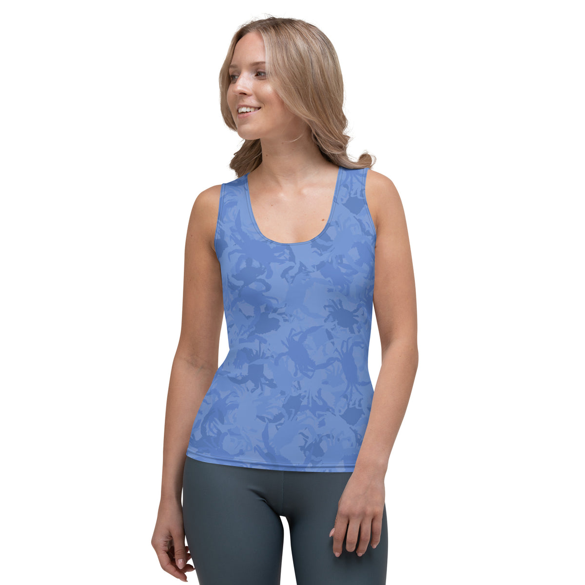 Blue Crab Dark Camo Tank Top