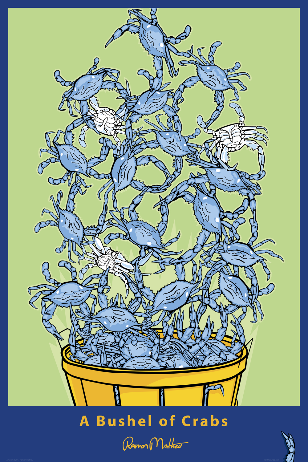 "Bushel Of Crabs" Open Edition Art Print by Ramon Matheu