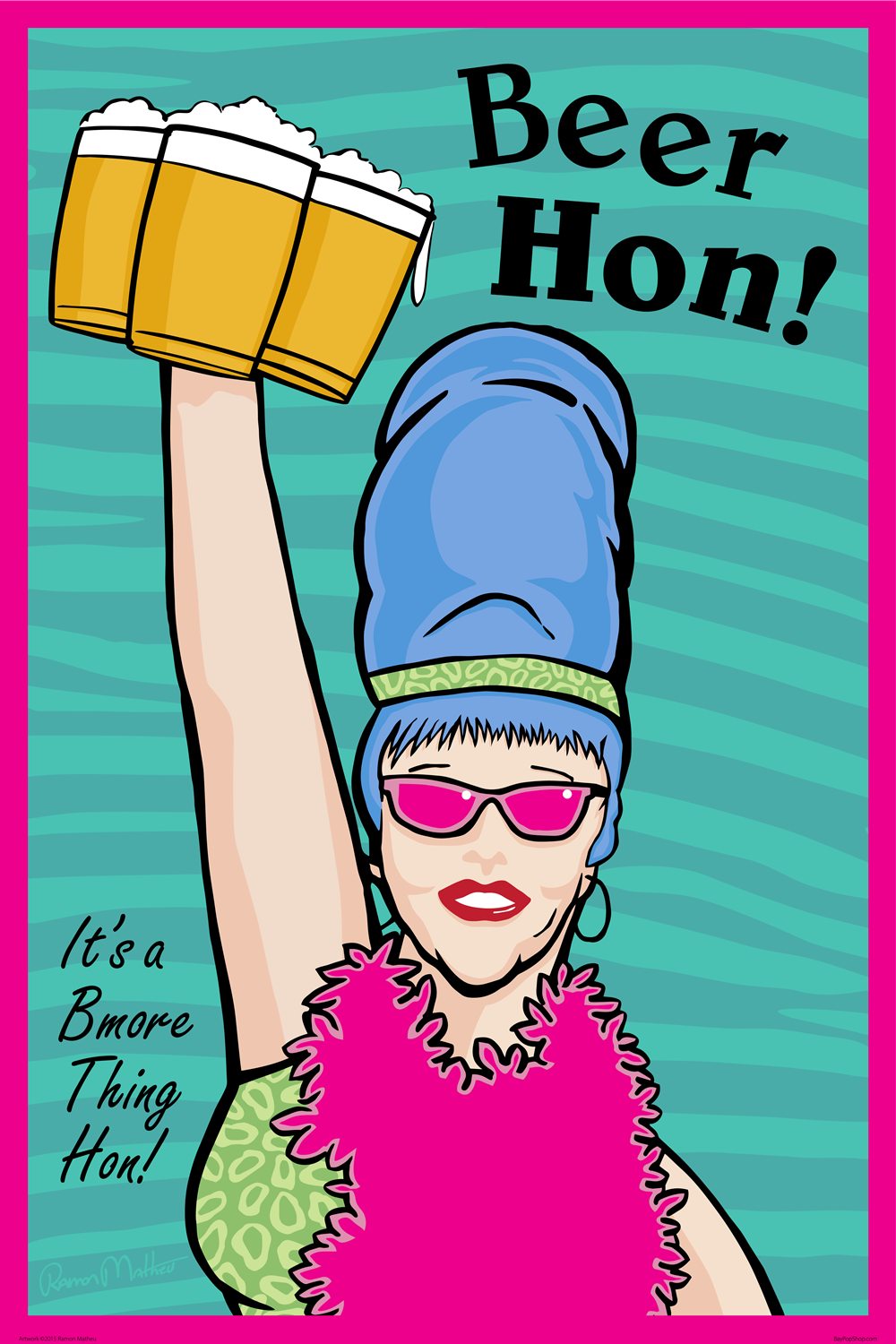 "Beer Hon" Open Edition Art Print by Ramon Matheu