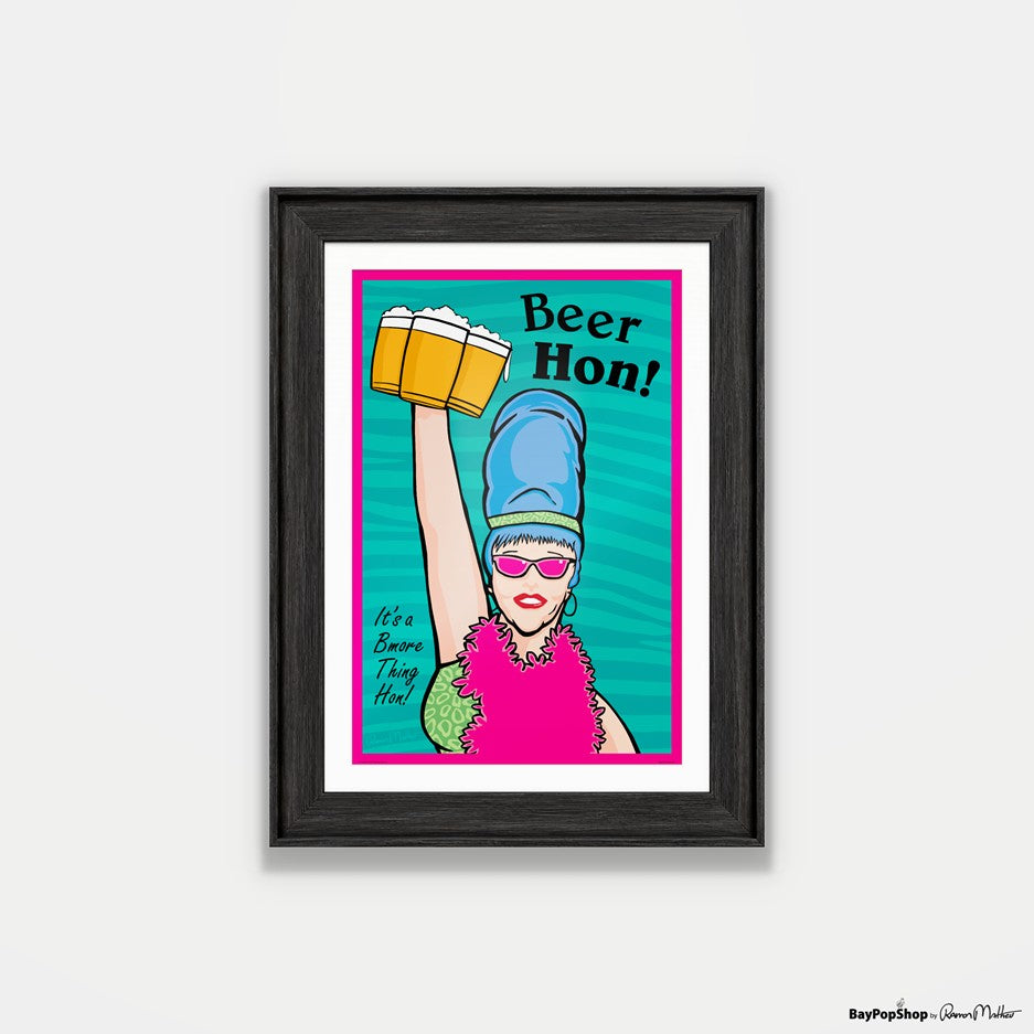 "Beer Hon" Open Edition Art Print by Ramon Matheu