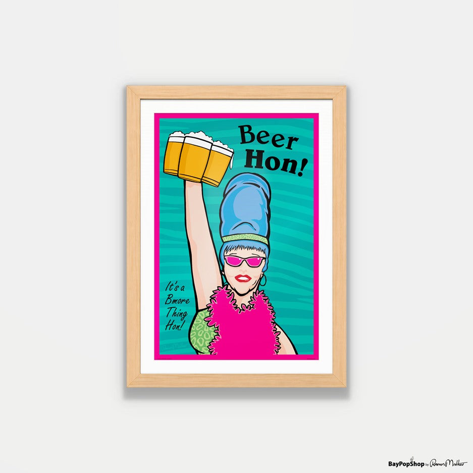"Beer Hon" Open Edition Art Print by Ramon Matheu