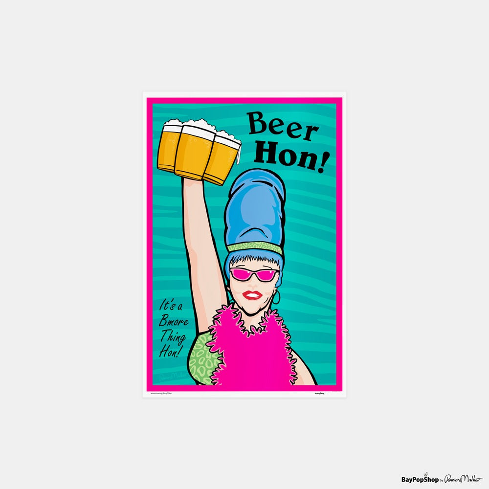 "Beer Hon" Open Edition Art Print by Ramon Matheu