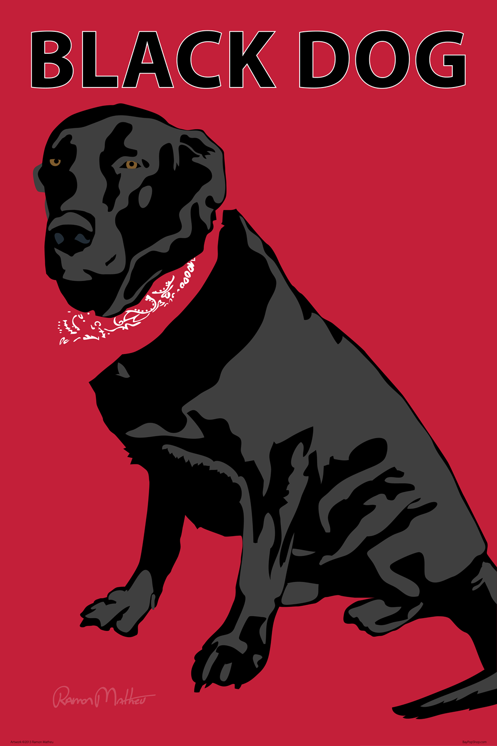 "Black Dog" Open Edition Art Print by Ramon Matheu