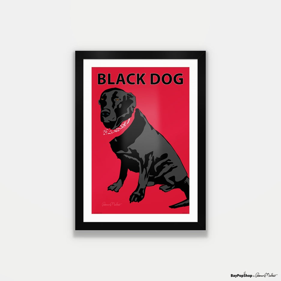 "Black Dog" Open Edition Art Print by Ramon Matheu