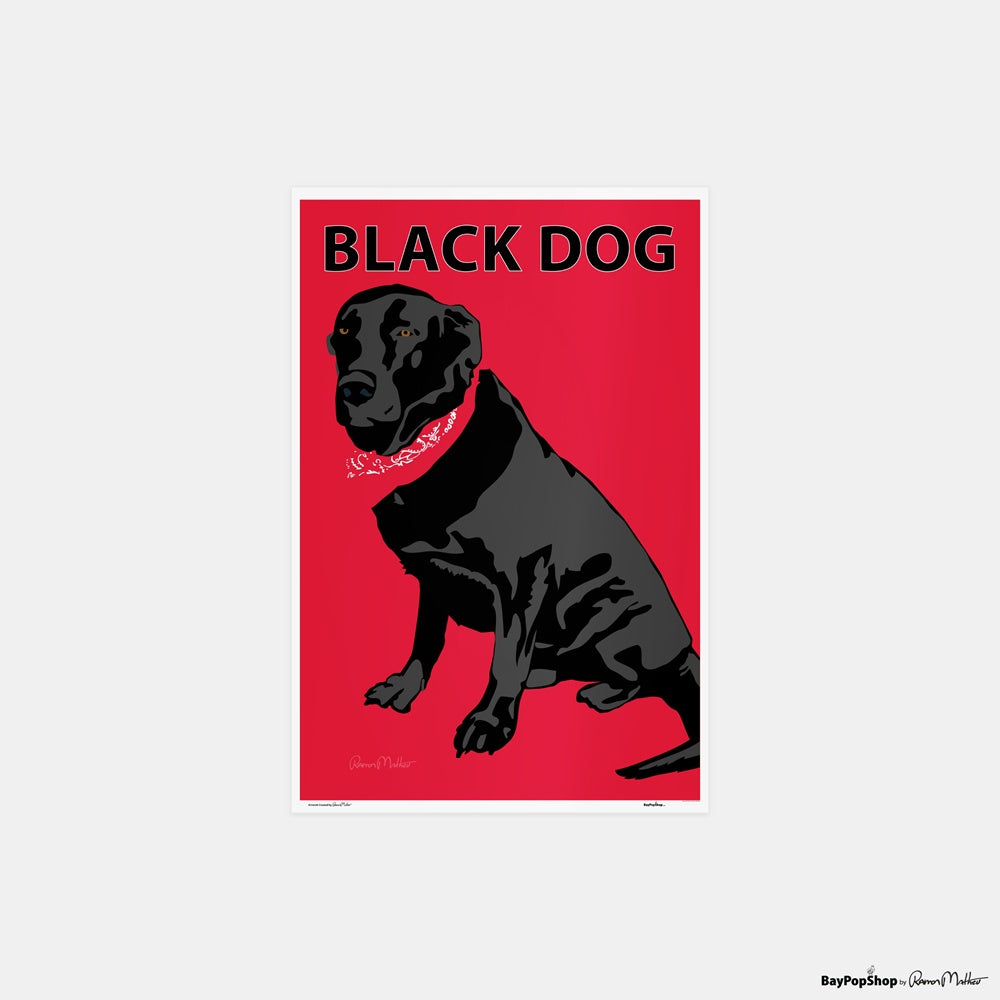 "Black Dog" Open Edition Art Print by Ramon Matheu