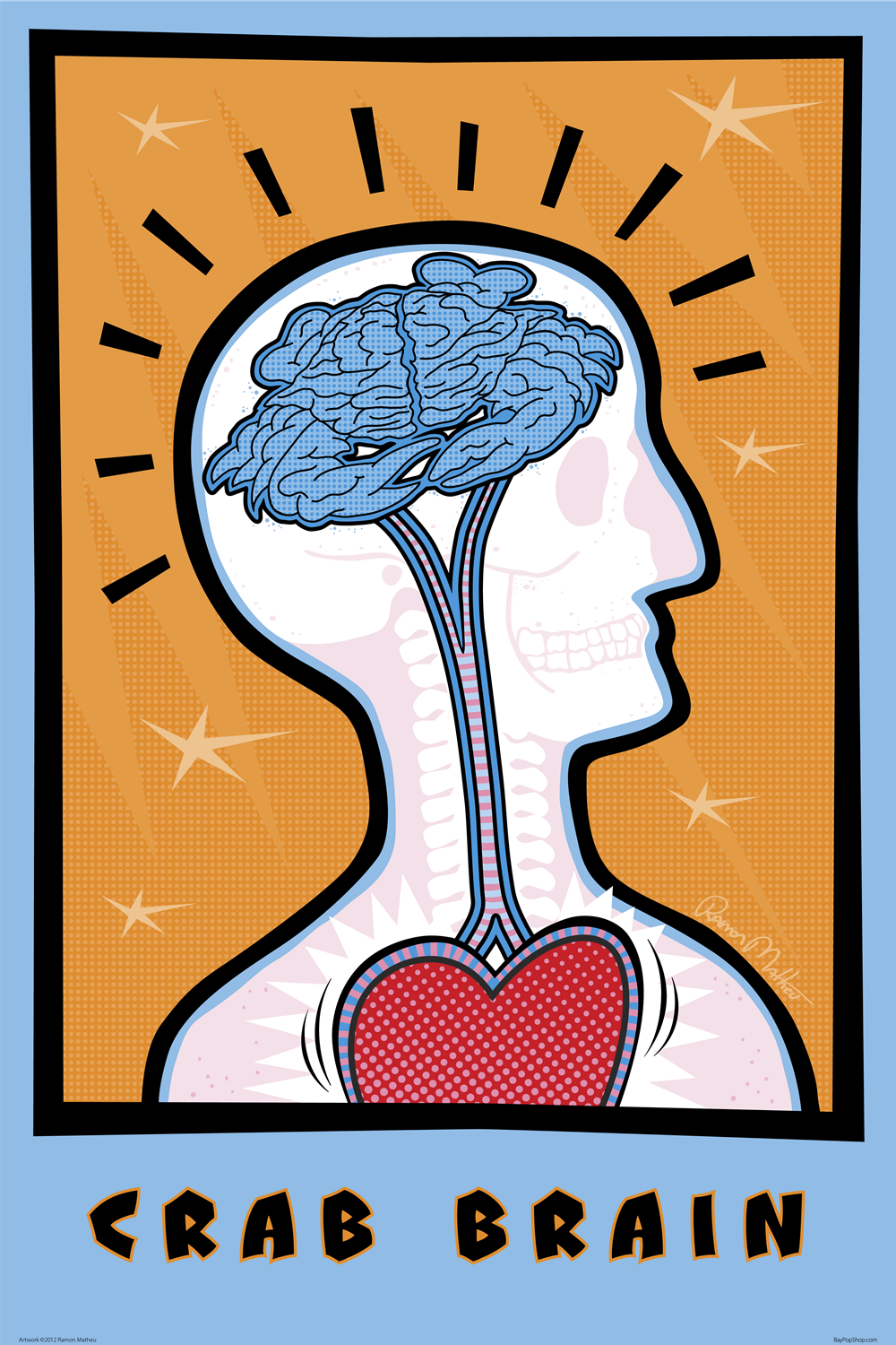 "Crab Brain" Open Edition Art Print by Ramon Matheu