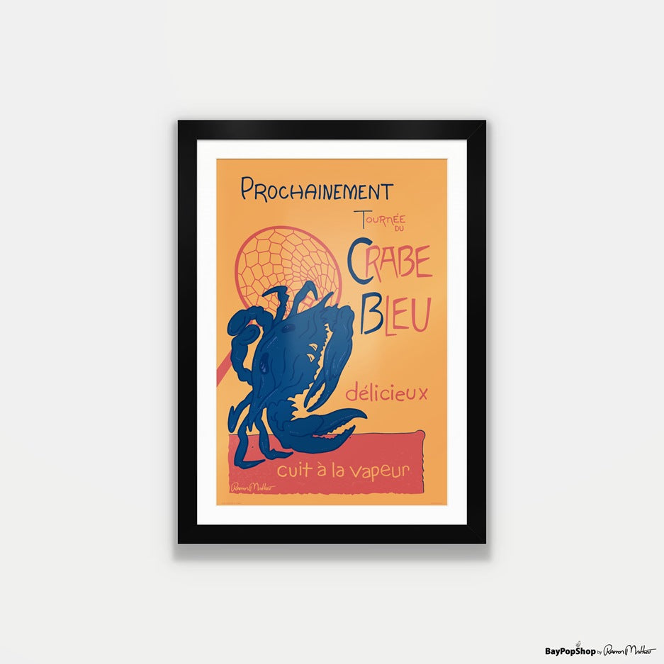 "Crabe Bleu" Open Edition Art Print by Ramon Matheu