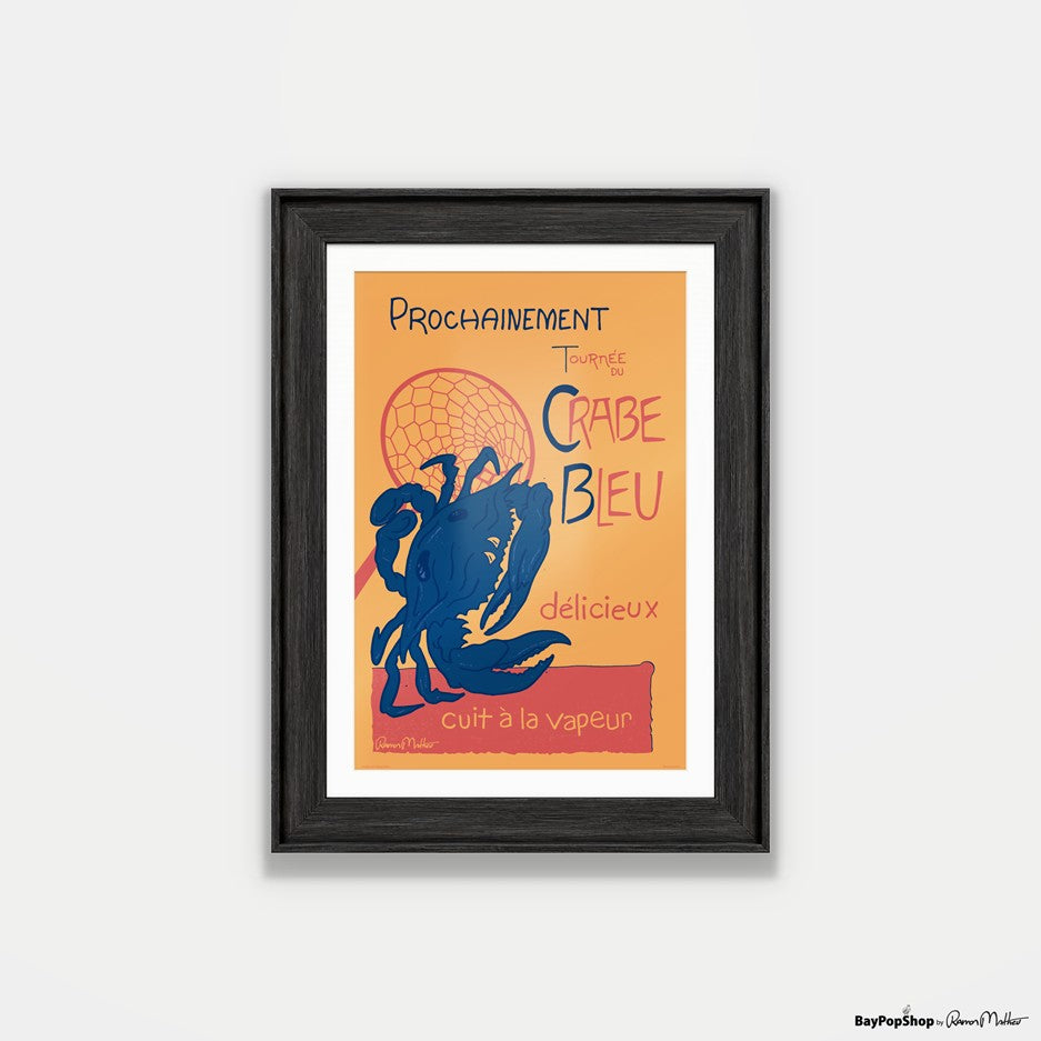 "Crabe Bleu" Open Edition Art Print by Ramon Matheu