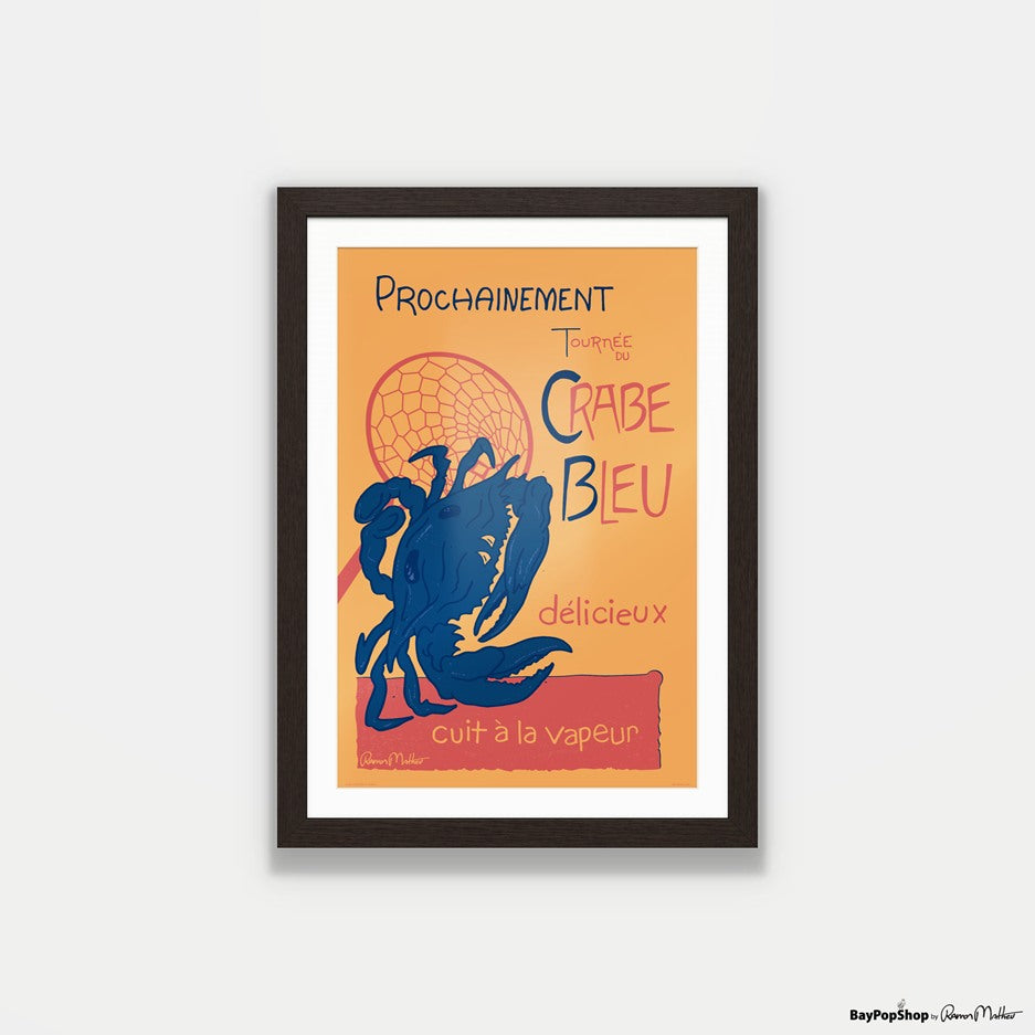 "Crabe Bleu" Open Edition Art Print by Ramon Matheu