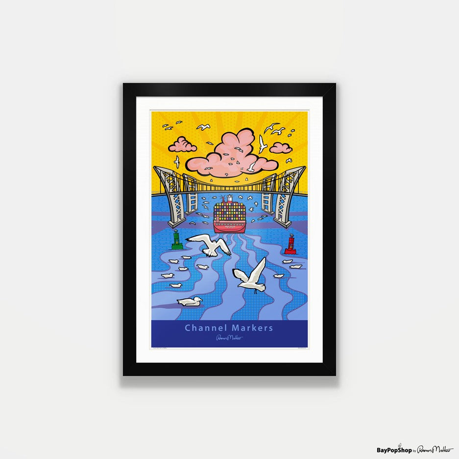 "Channel Markers" Open Edition Art Print by Ramon Matheu