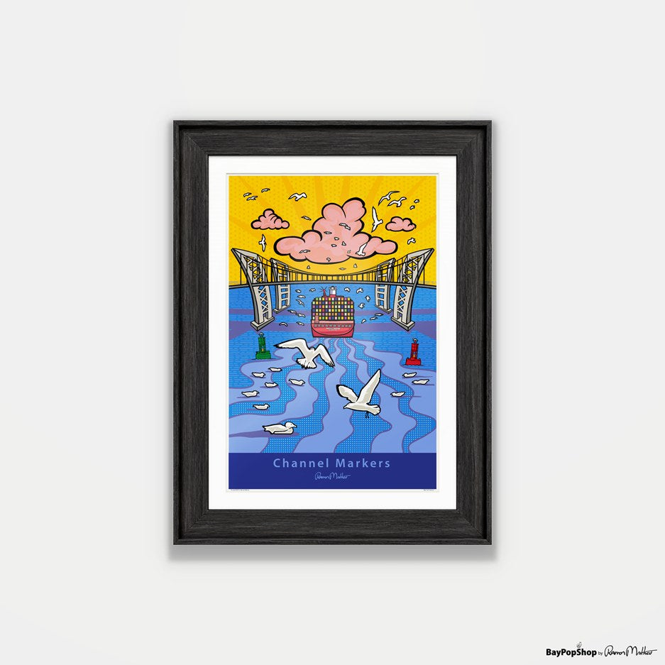 "Channel Markers" Open Edition Art Print by Ramon Matheu