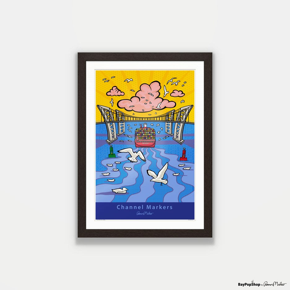 "Channel Markers" Open Edition Art Print by Ramon Matheu