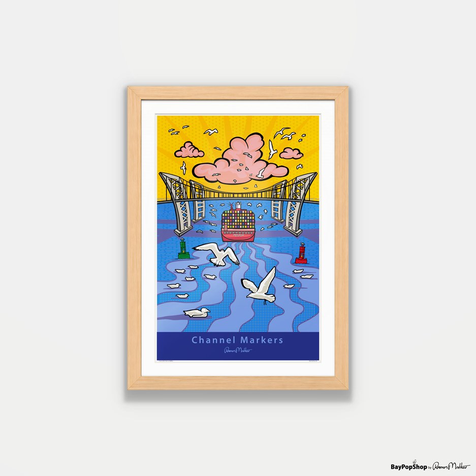 "Channel Markers" Open Edition Art Print by Ramon Matheu