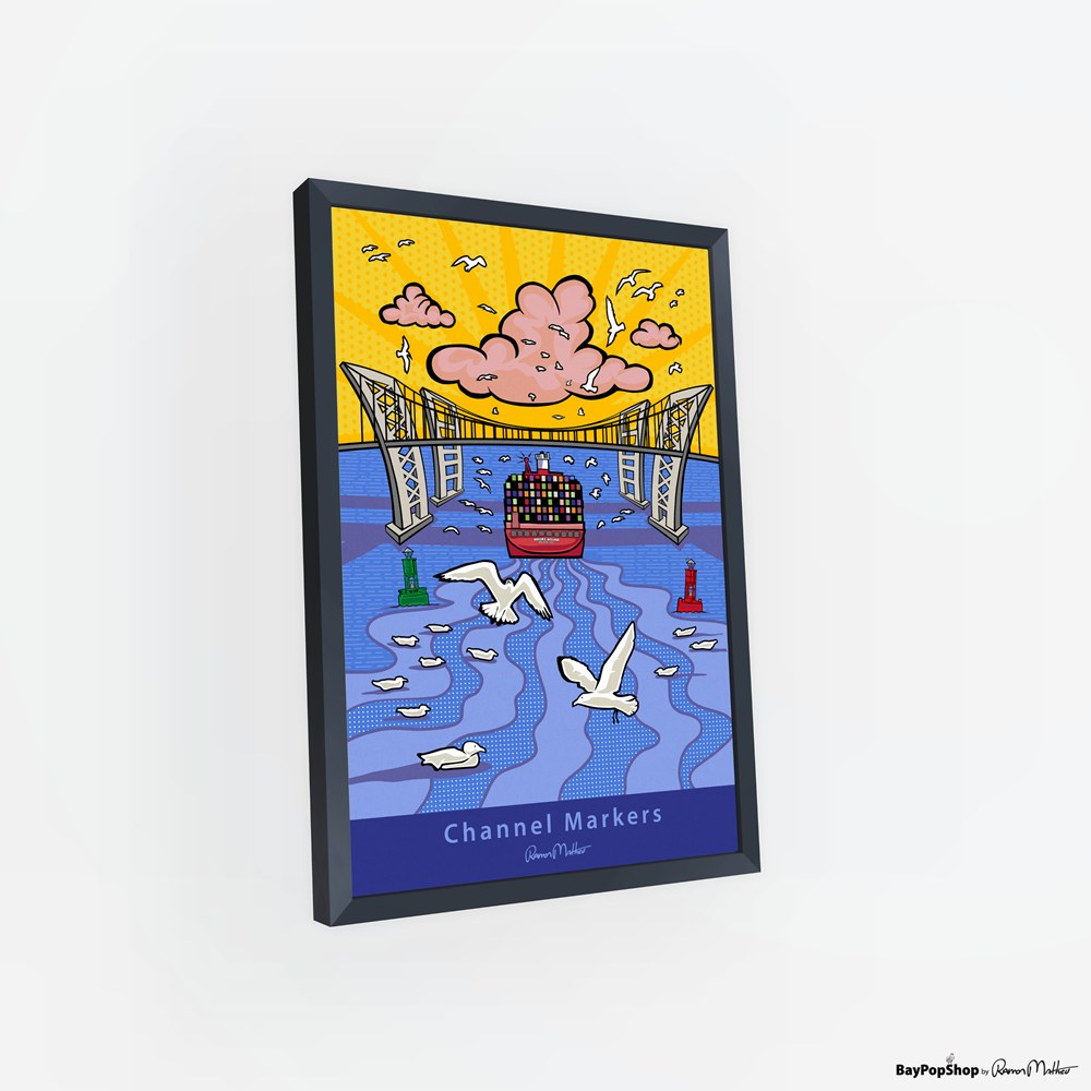 "Channel Markers" Open Edition Art Print by Ramon Matheu