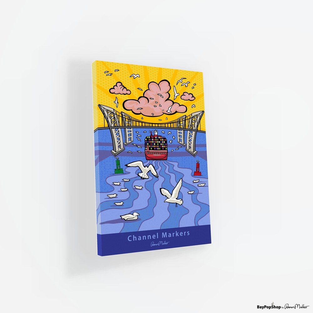 "Channel Markers" Open Edition Art Print by Ramon Matheu