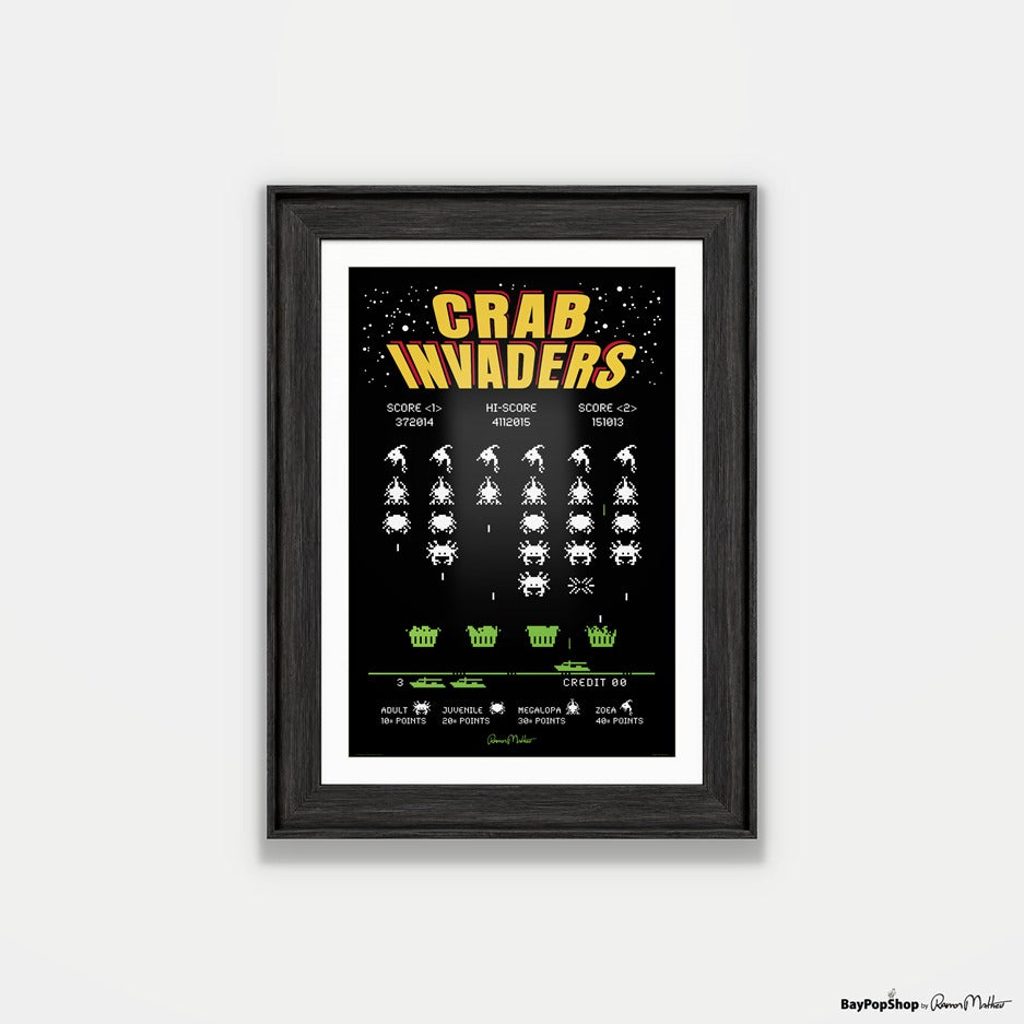 "Crab Invaders" Open Edition Art Print by Ramon Matheu