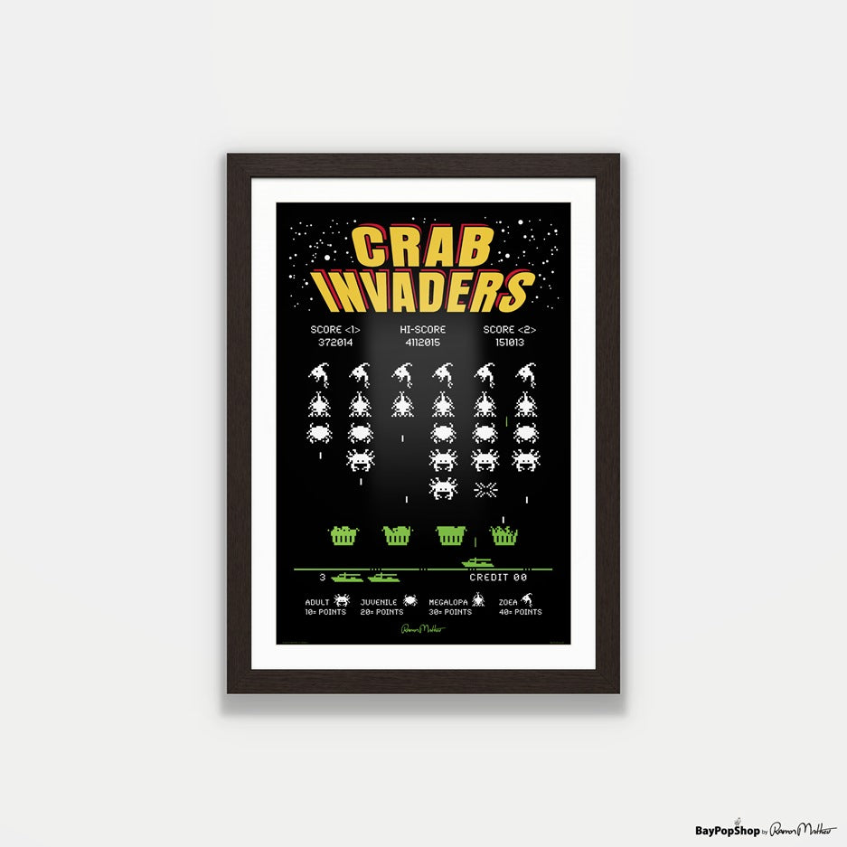 "Crab Invaders" Open Edition Art Print by Ramon Matheu