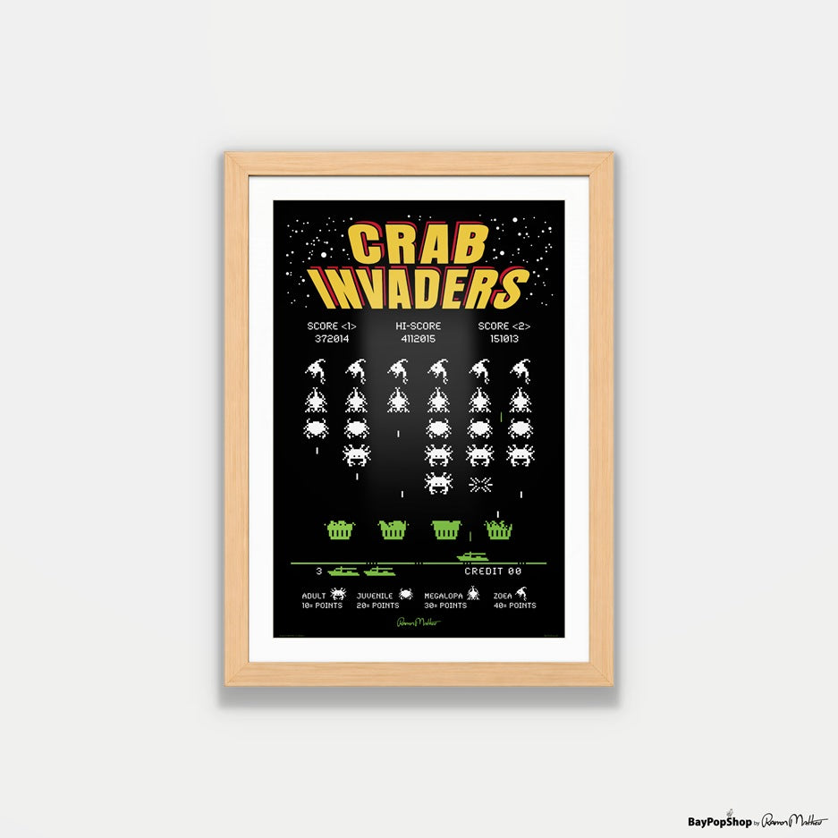 "Crab Invaders" Open Edition Art Print by Ramon Matheu
