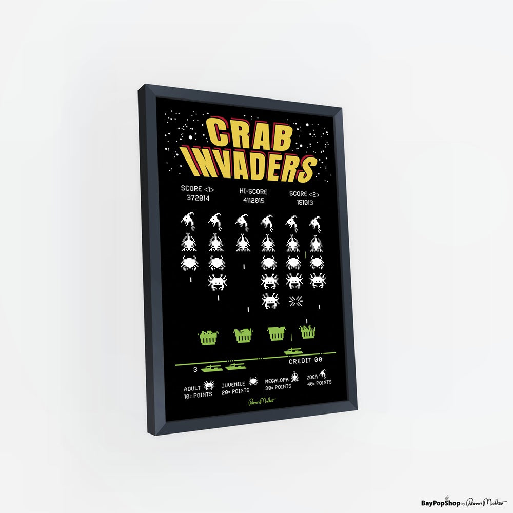 "Crab Invaders" Open Edition Art Print by Ramon Matheu