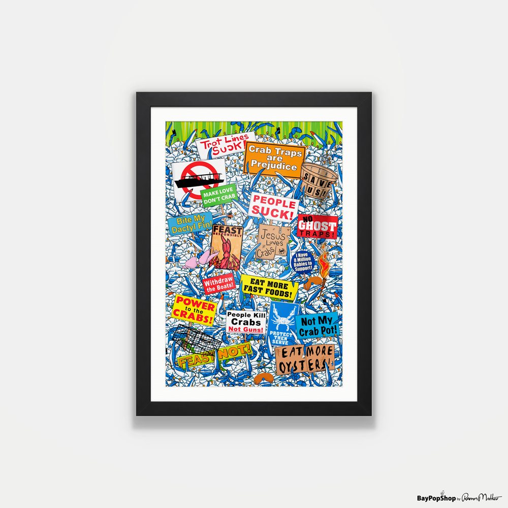 "Crab Protest" Open Edition Art Print by Ramon Matheu