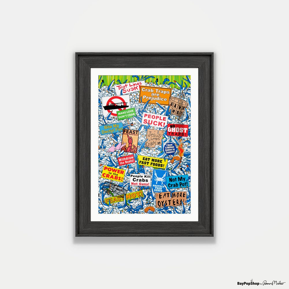 "Crab Protest" Open Edition Art Print by Ramon Matheu