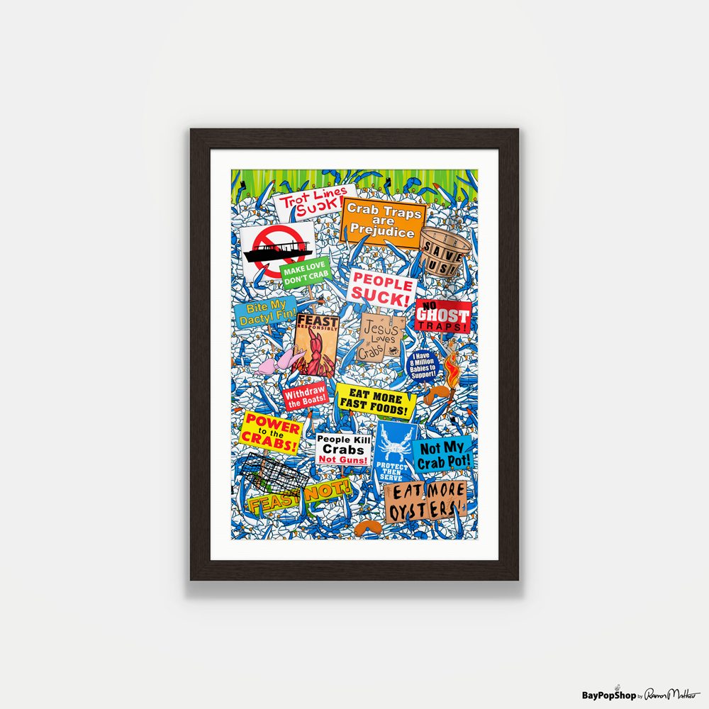 "Crab Protest" Open Edition Art Print by Ramon Matheu