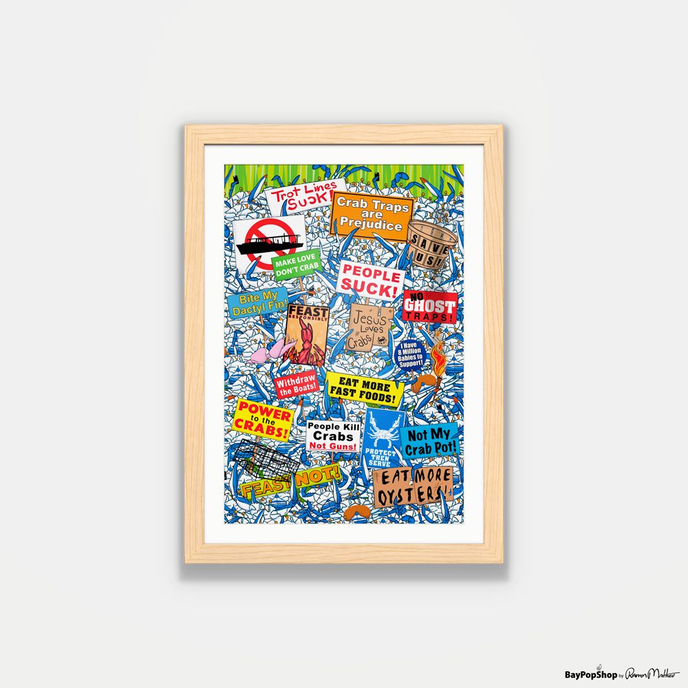 "Crab Protest" Open Edition Art Print by Ramon Matheu