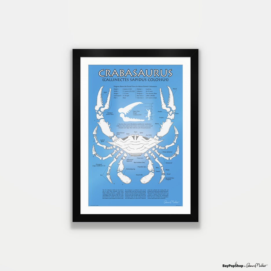 "Crabasaurus" Open Edition Art Print by Ramon Matheu