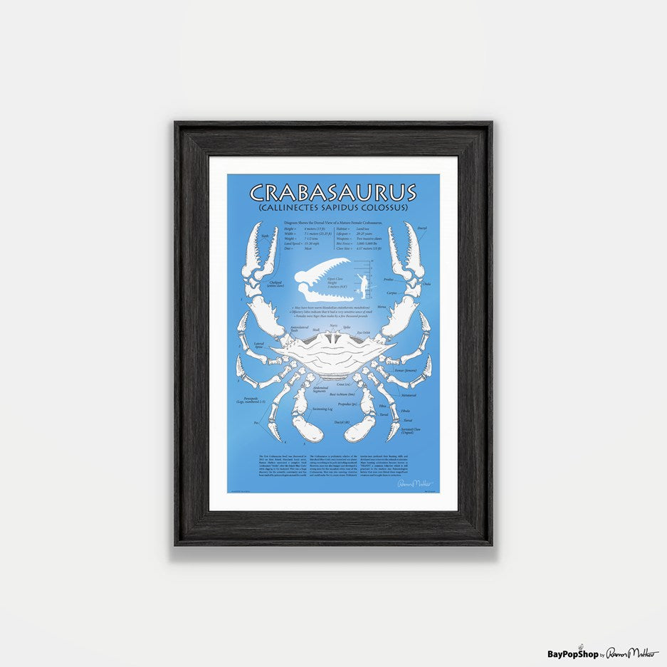 "Crabasaurus" Open Edition Art Print by Ramon Matheu
