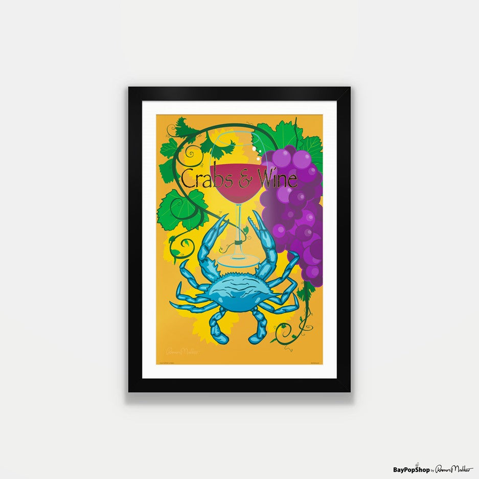 "Crabs & Wine" Open Edition Art Print by Ramon Matheu