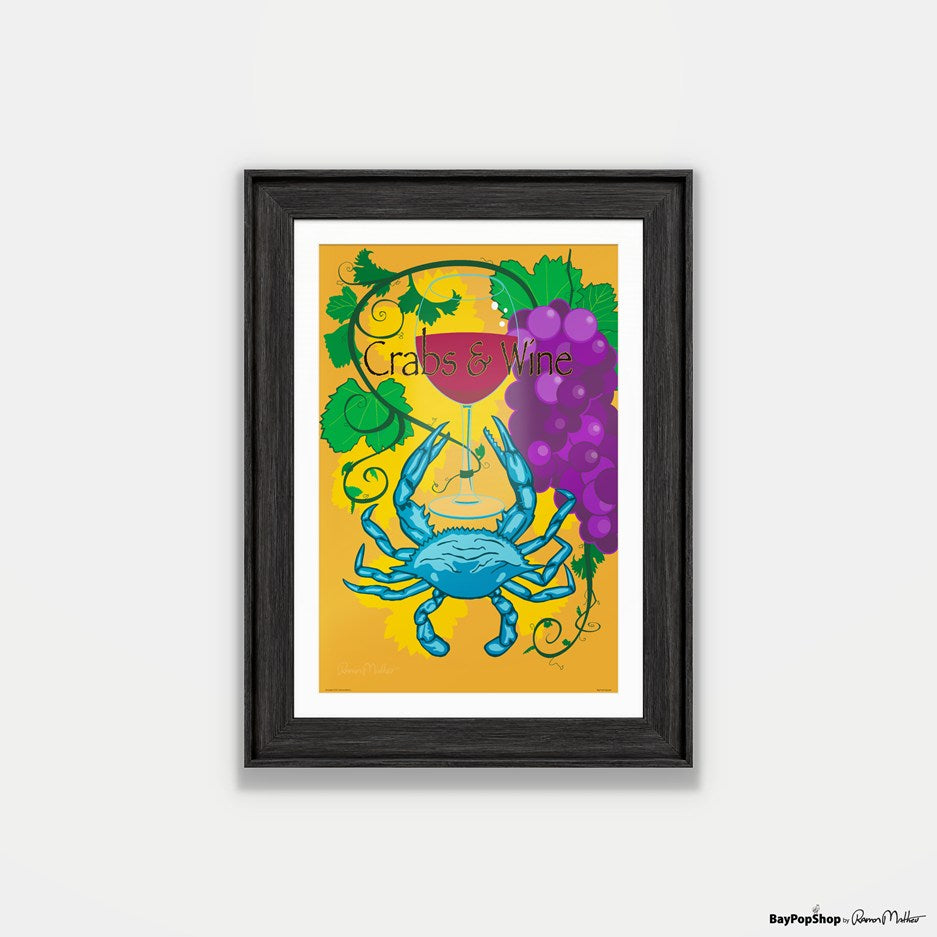 "Crabs & Wine" Open Edition Art Print by Ramon Matheu