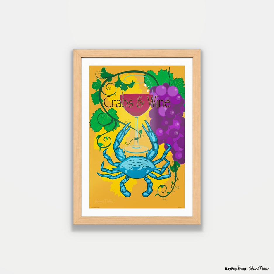 "Crabs & Wine" Open Edition Art Print by Ramon Matheu