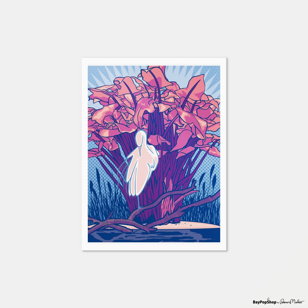 "An Egrets Serenity" Limited Edition Art Print by Ramon Matheu