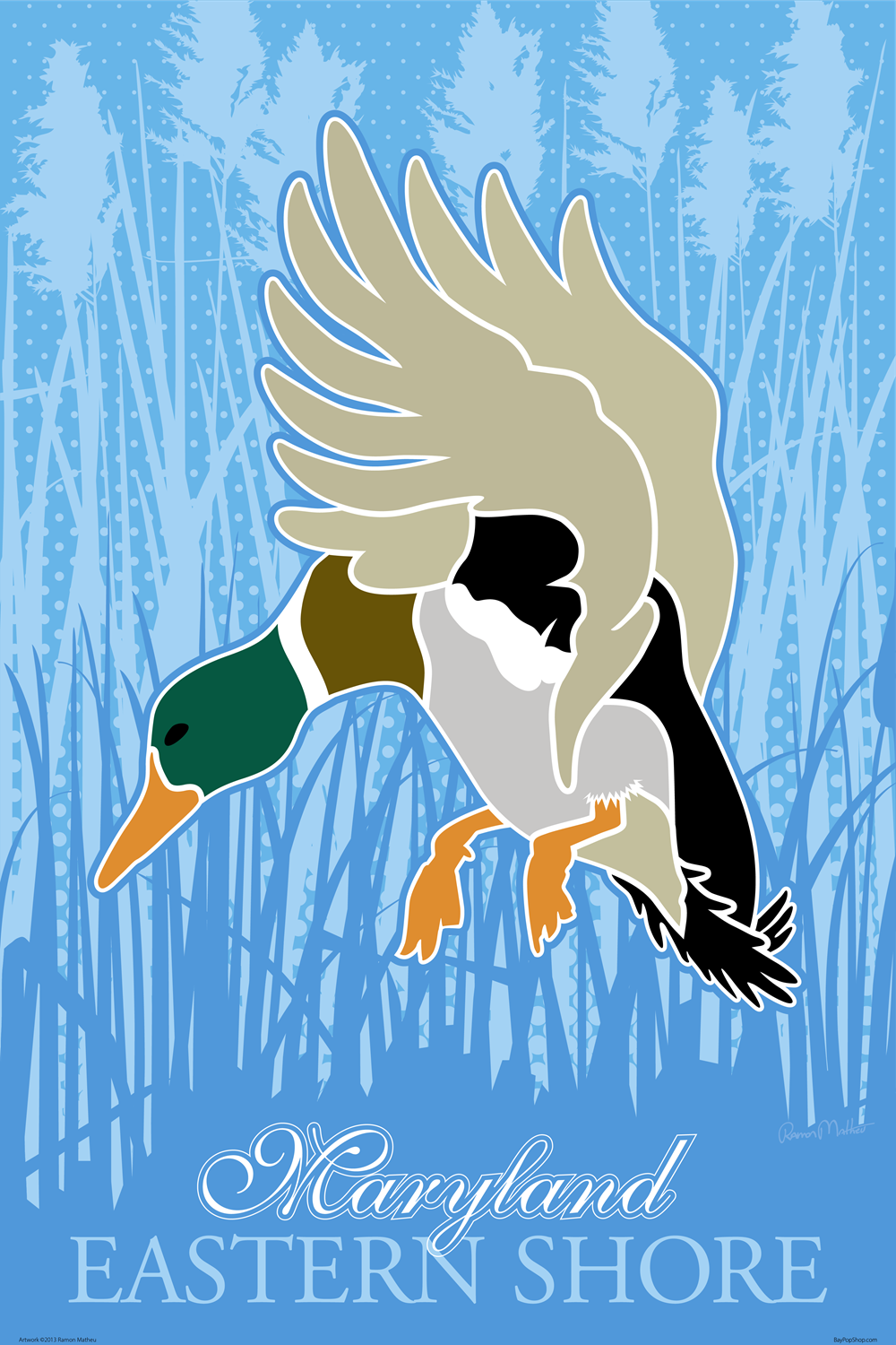 "Eastern Shore Ducks" Open Edition Art Print by Ramon Matheu