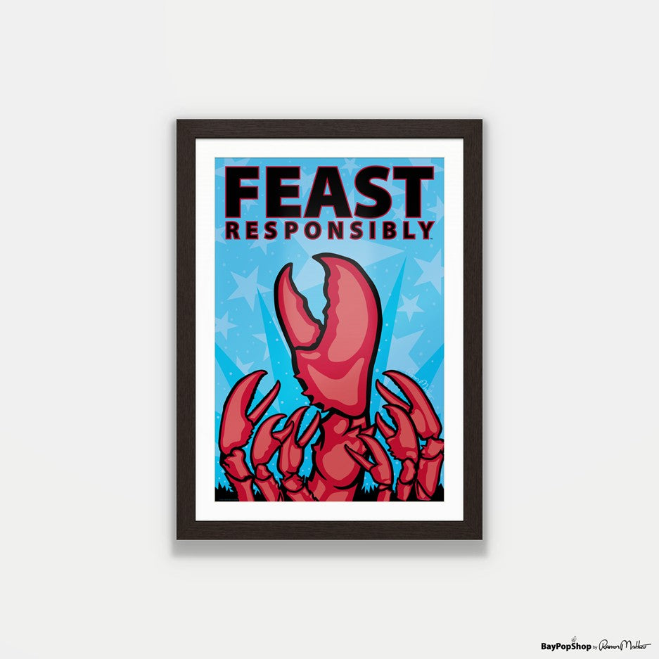 "Feast Responsibly (Lobster)" Open Edition Art Print by Ramon Matheu
