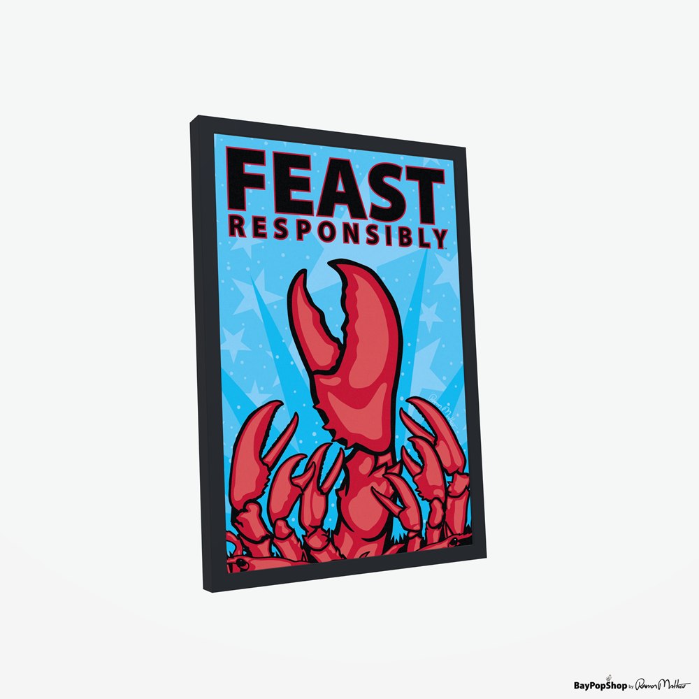 "Feast Responsibly (Lobster)" Open Edition Art Print by Ramon Matheu