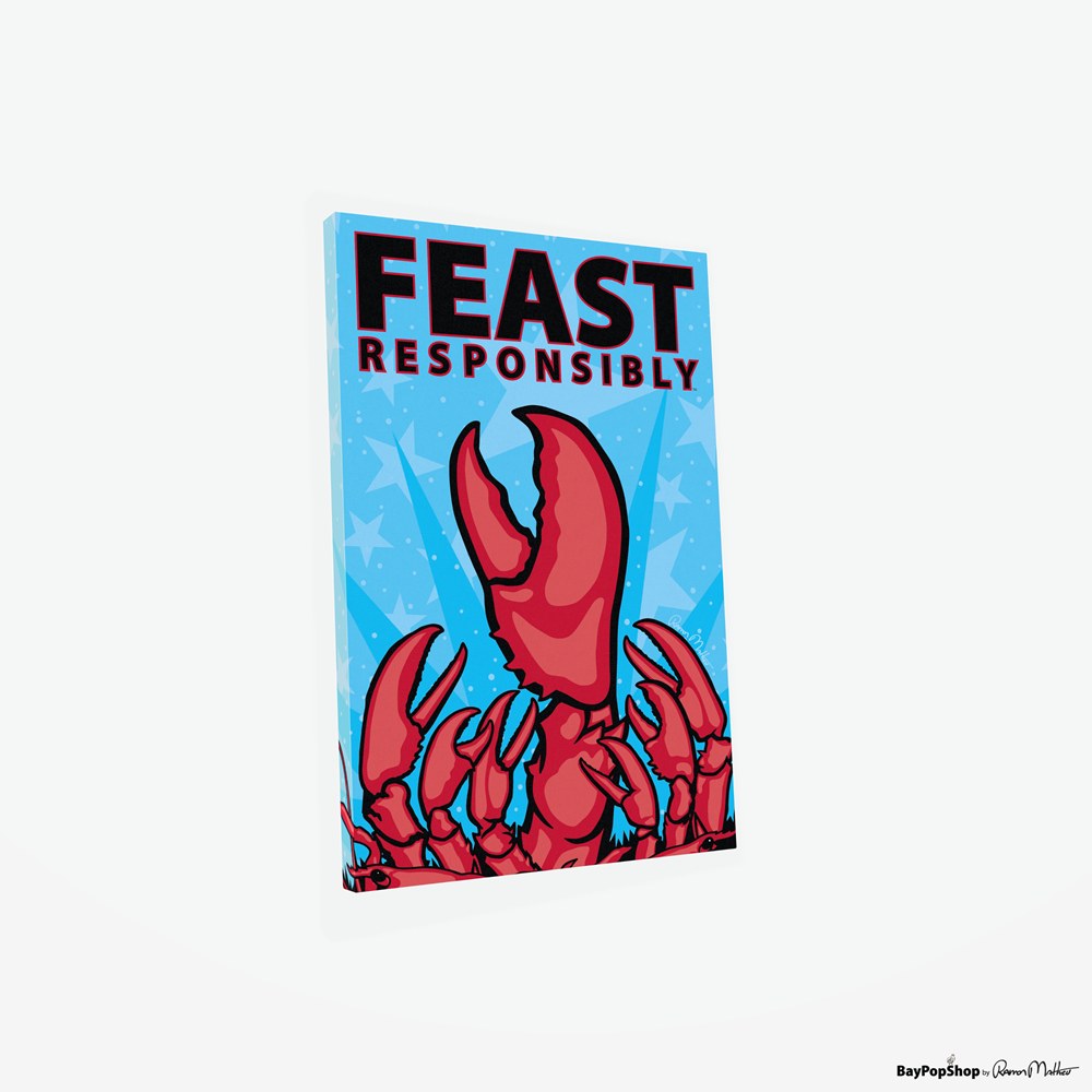 "Feast Responsibly (Lobster)" Open Edition Art Print by Ramon Matheu