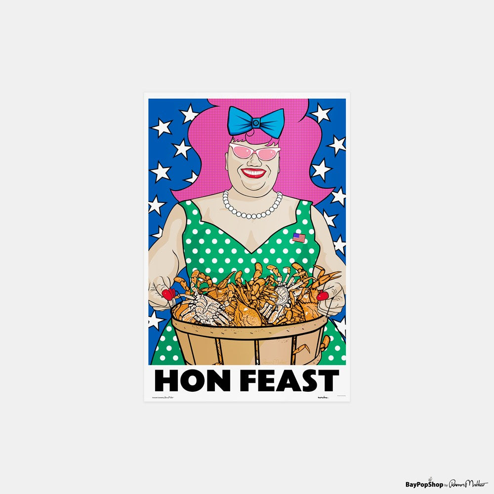 "Hon Feast" Open Edition Art Print by Ramon Matheu