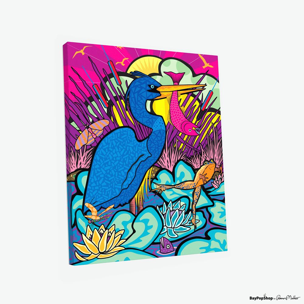 "Heron Tranquility" Limited Edition Art Print by Ramon Matheu